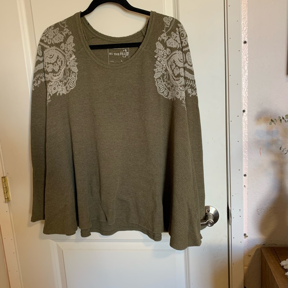 We the free people thermal long sleeve top